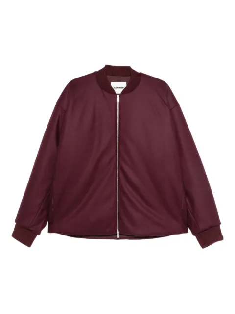Jil Sander zip-up wool bomber jacket