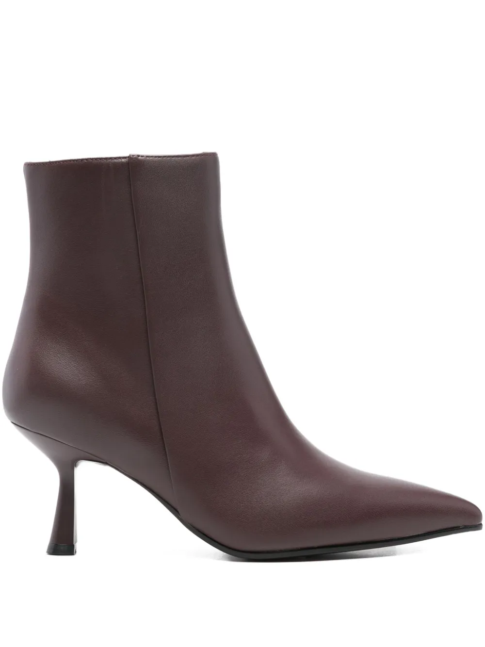 Bibi Lou 70mm Leather Ankle Boots In Burgundy