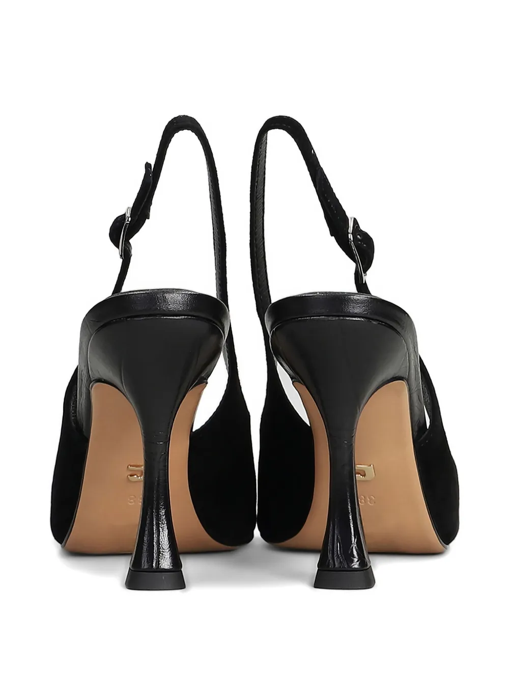 Lola Cruz 100 mm slingback pumps met puntige neus Zwart