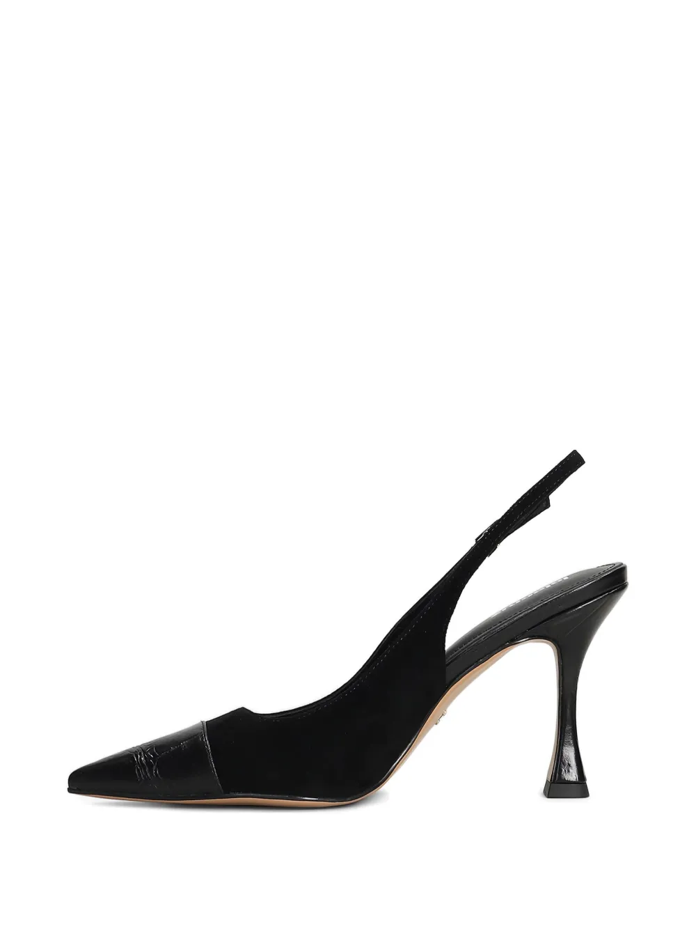 Lola Cruz 100 mm slingback pumps met puntige neus Zwart