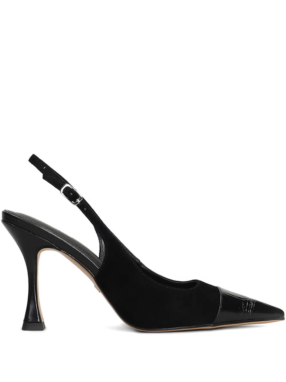 Lola Cruz 100 mm slingback pumps met puntige neus Zwart