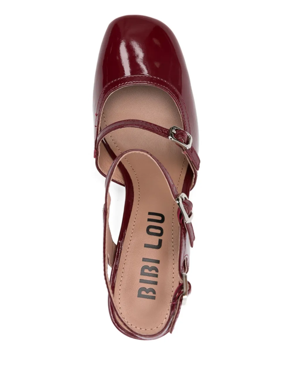 Bibi Lou Pumps met leren hak Rood