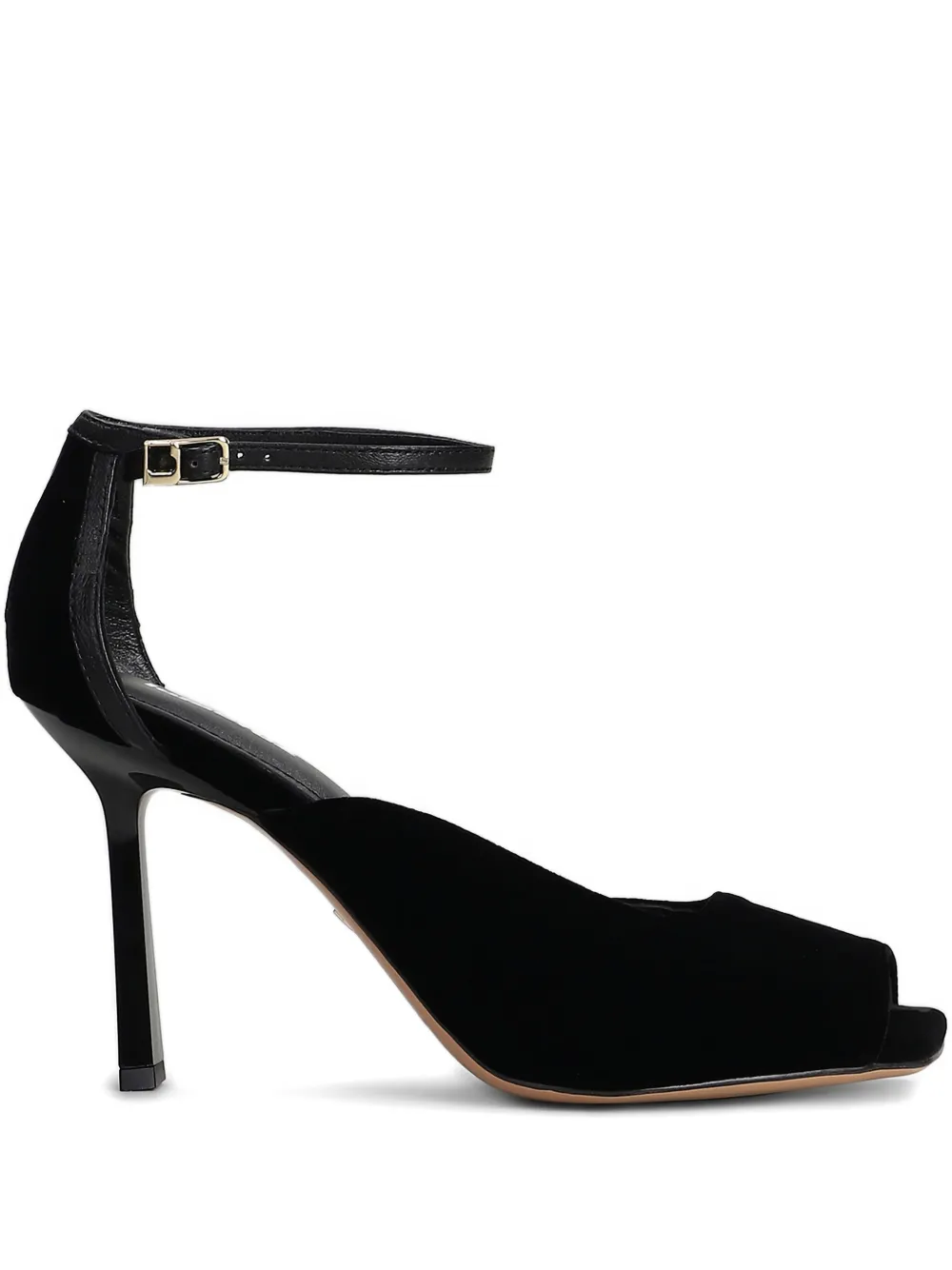 Lola Cruz 90 mm Qelina sandalen Zwart