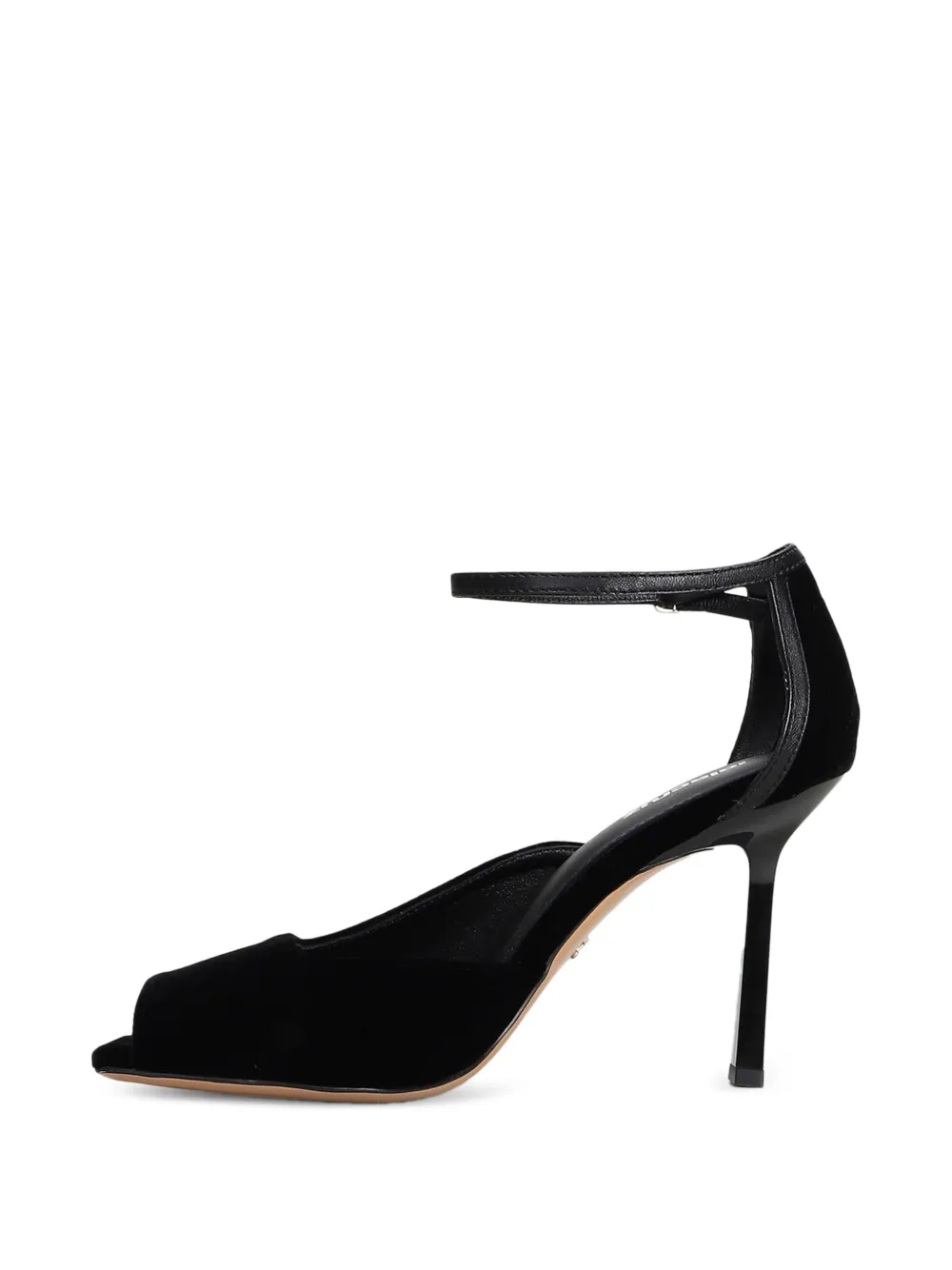 Lola Cruz 90 mm Qelina sandalen Zwart