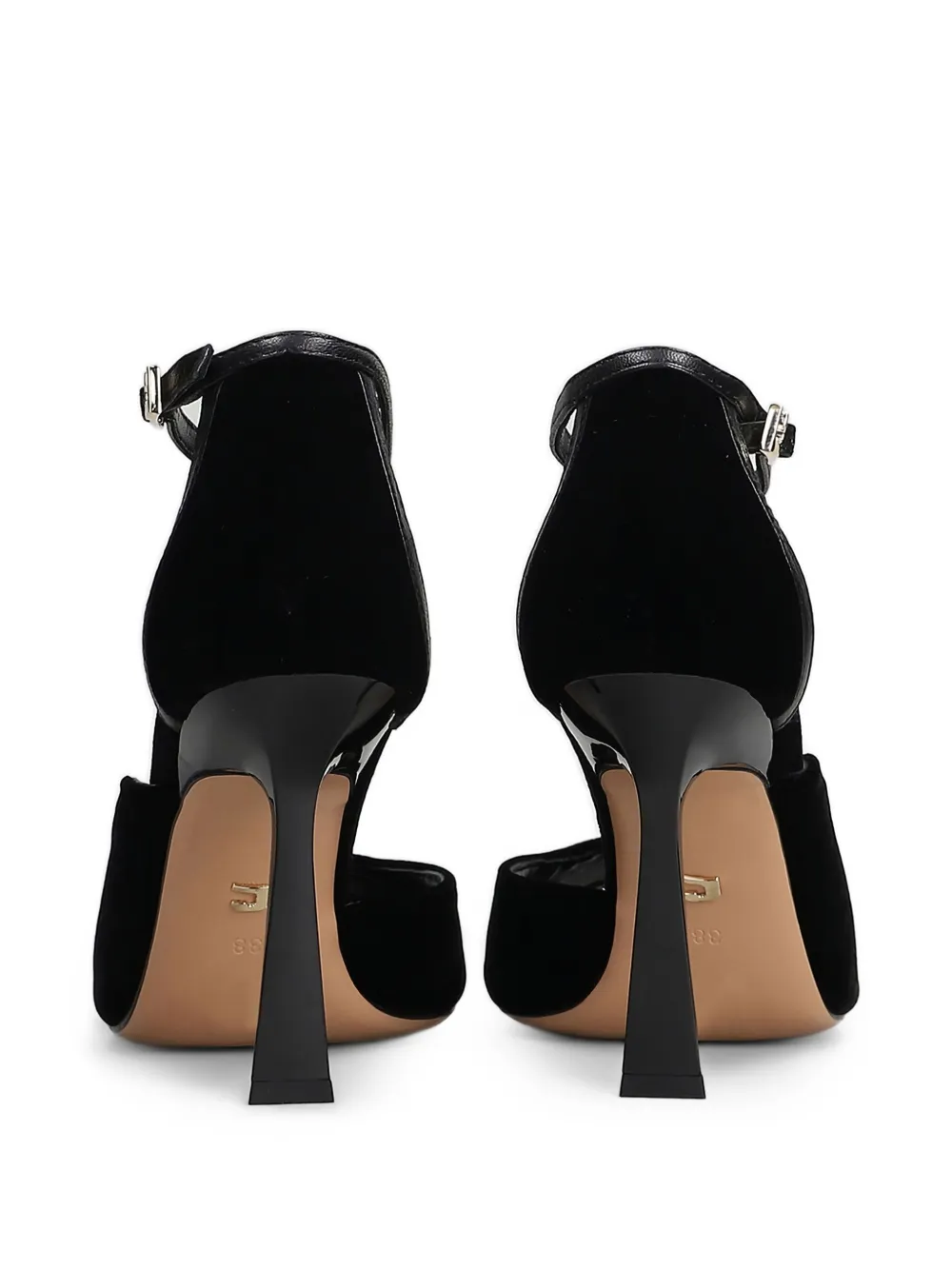 Lola Cruz 90 mm Qelina sandalen Zwart