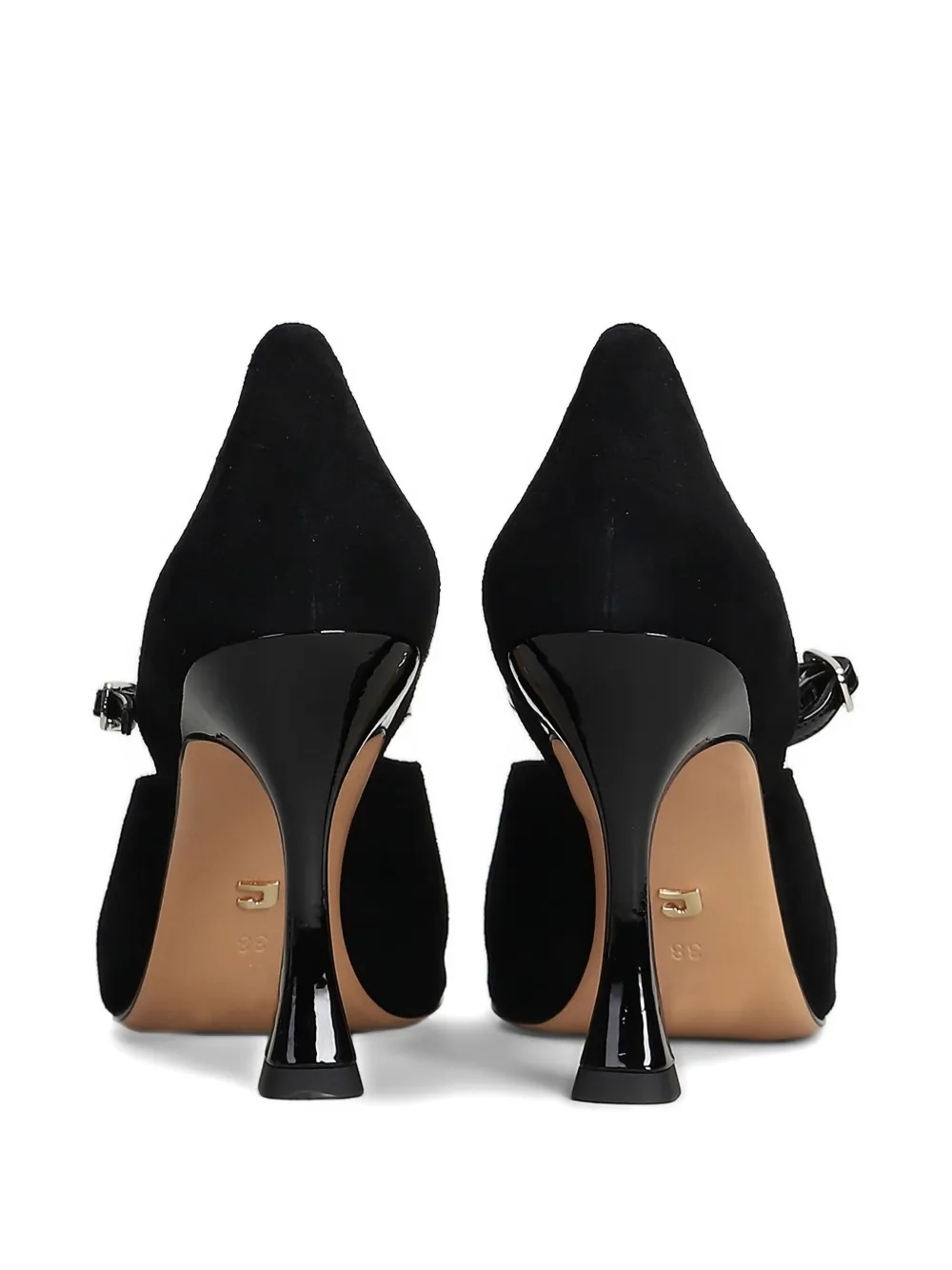 Lola Cruz 95 mm Yuna pumps met puntige neus Zwart