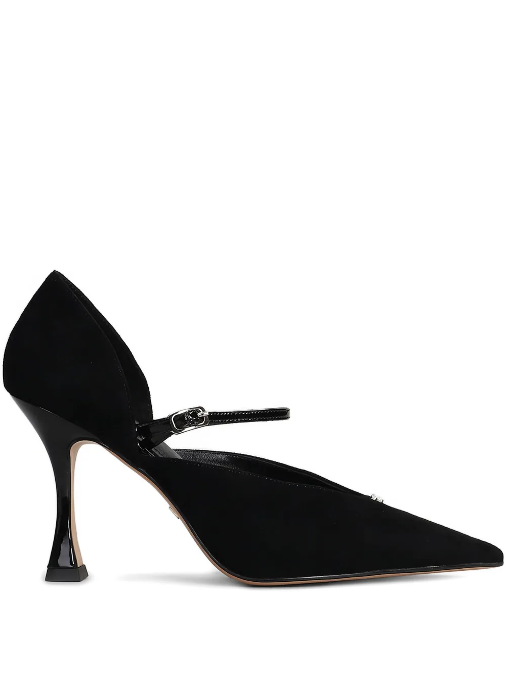 Lola Cruz 95 mm Yuna pumps met puntige neus Zwart