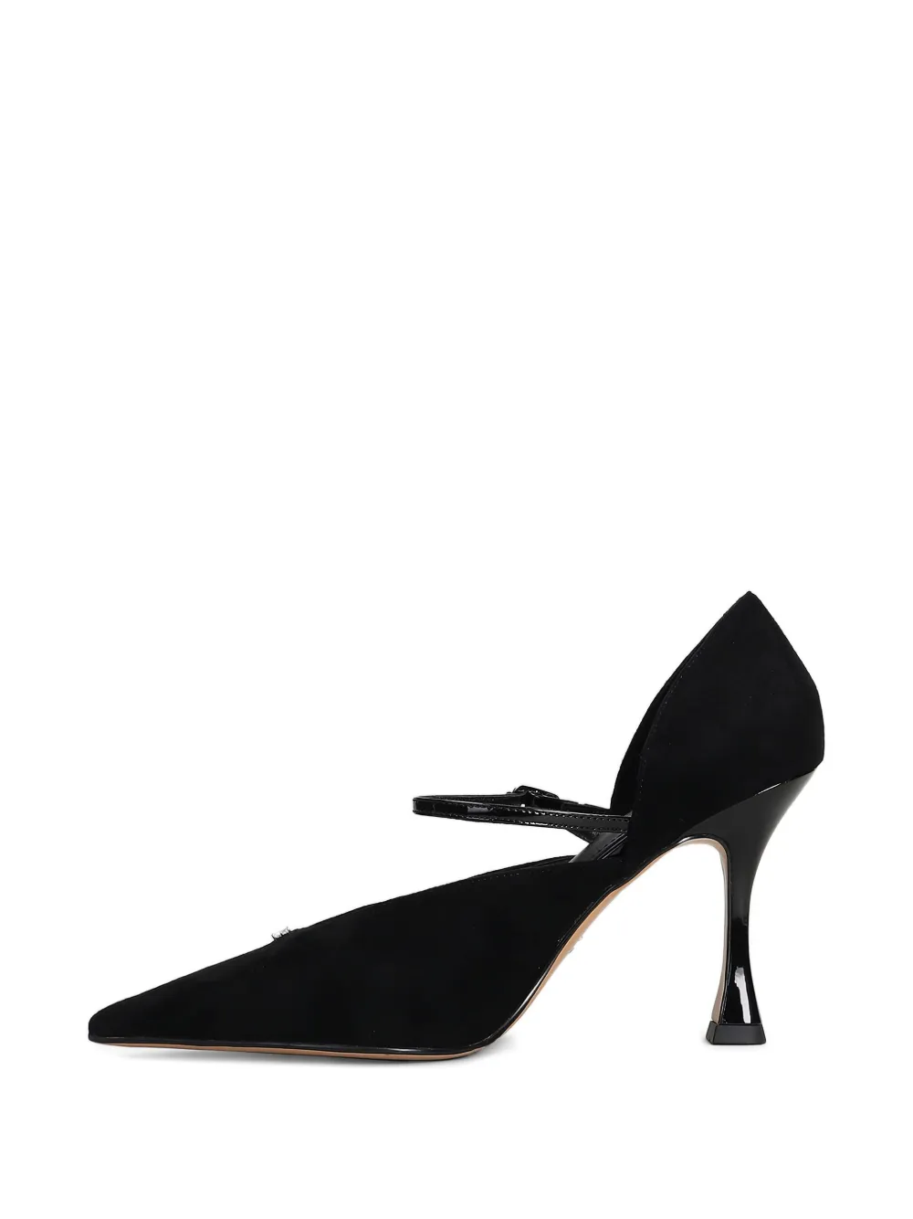 Lola Cruz 95 mm Yuna pumps met puntige neus Zwart