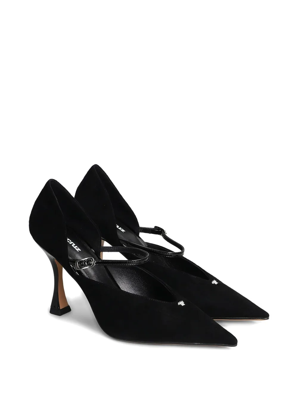 Lola Cruz 95 mm Yuna pumps met puntige neus Zwart