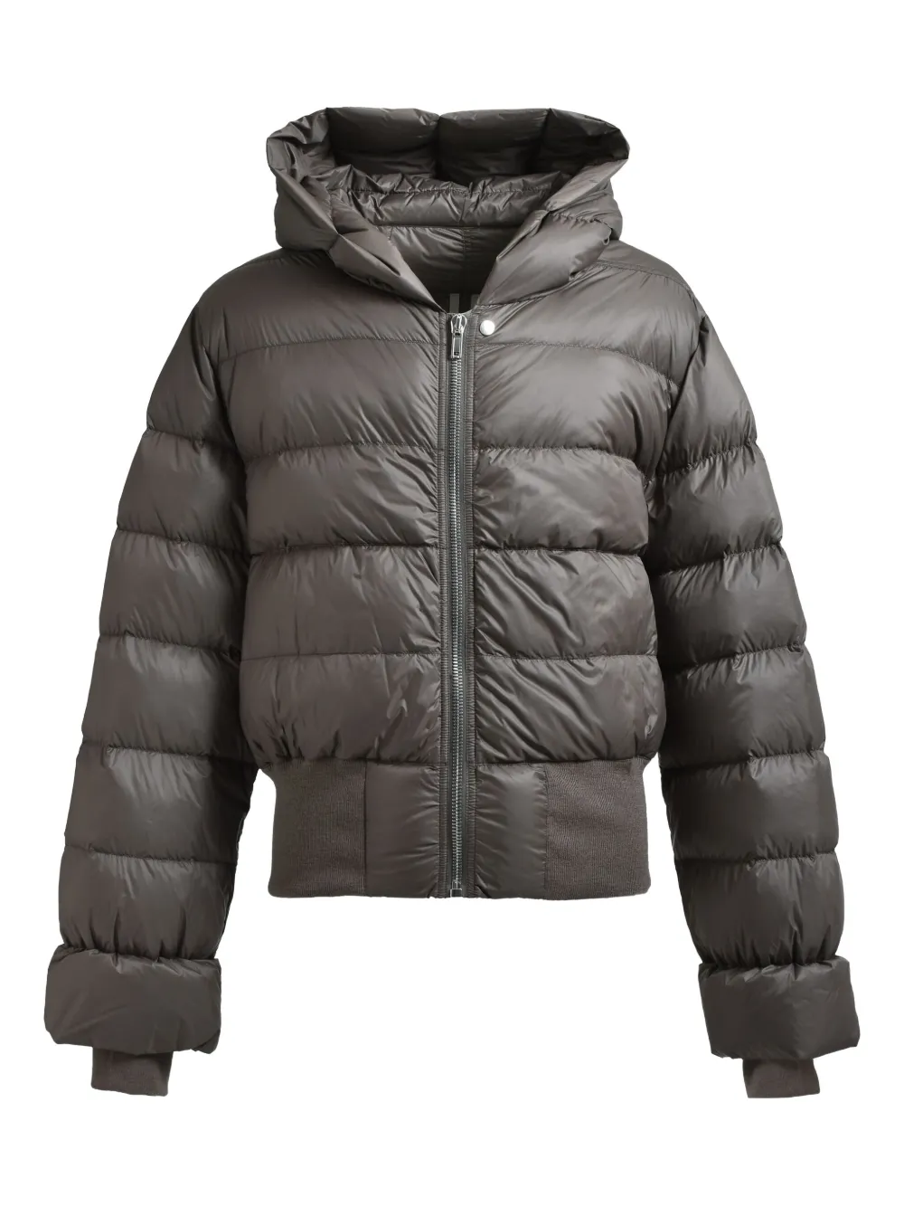 Rick Owens hooded puffer jacket | Grey | Image 1