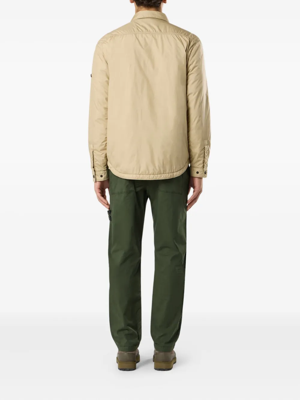 Stone Island Broek met logopatch Groen
