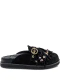 Kurt Geiger London fringe-embellished flat mules - Black