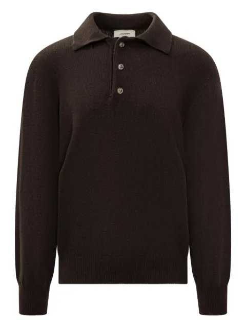 A Paper Kid knitted long-sleeve polo shirt