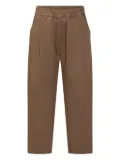 A Paper Kid pleated elasticated-waist trousers - Brown
