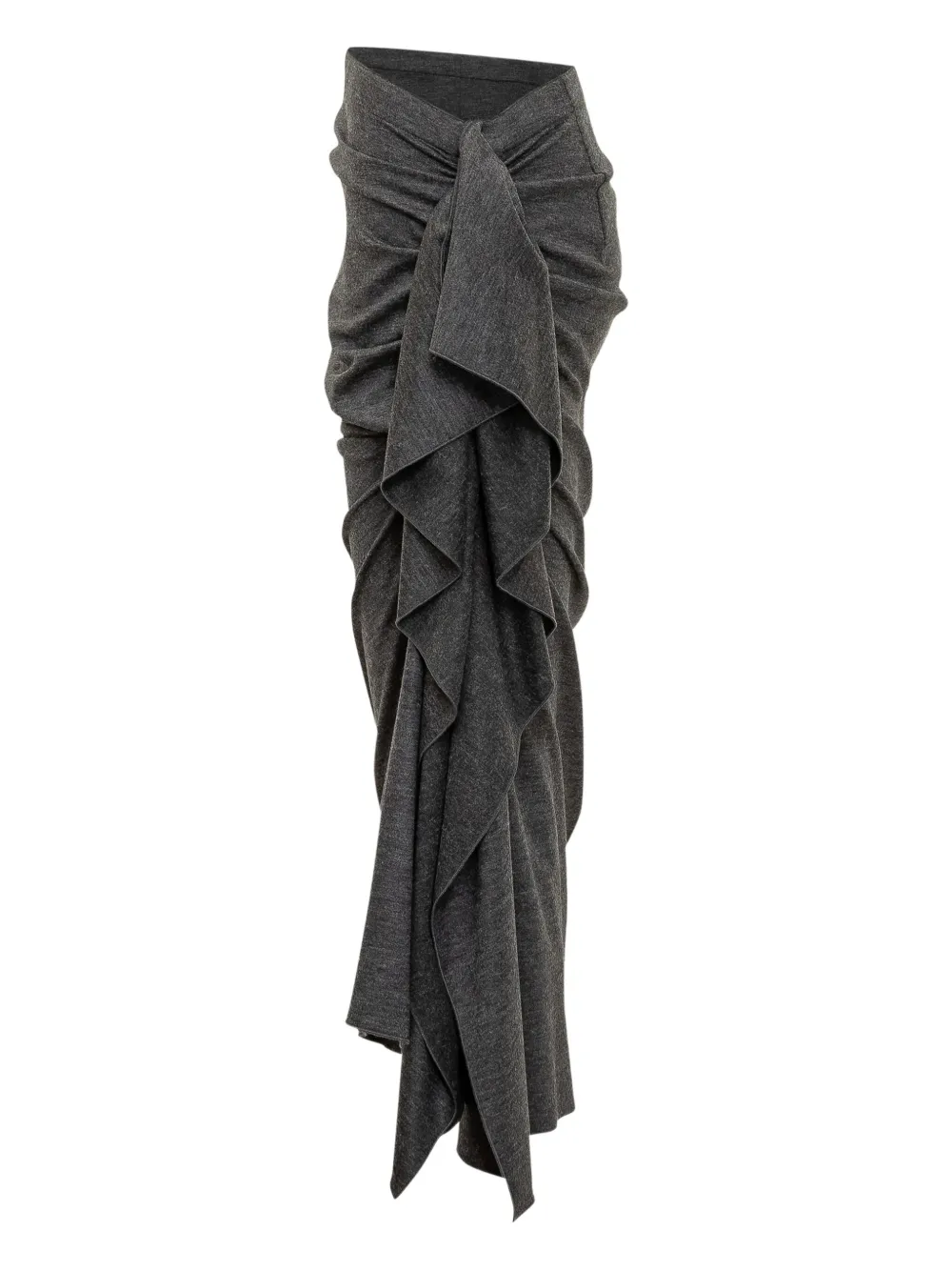 Fabiana Filippi Asymmetrical Draped Skirt In Gray