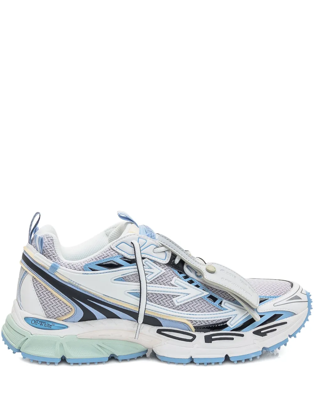 Off-White Be Right Back lace-up panelled sneakers | Blue | Image 1