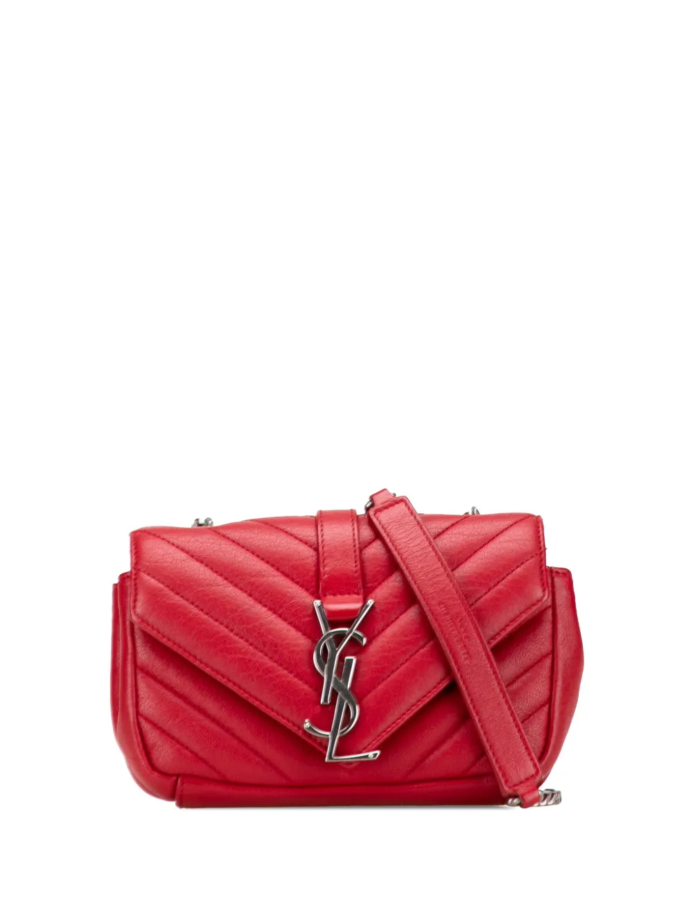 Saint Laurent Pre-Owned 2015 Baby Sheepskin Chevron Classic Monogram Saint Laurent Pre-Owned 2015 Baby Sheepskin Chevron Classic Monogram