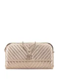 CHANEL Pre-Owned 2015-2016 CC Chevron Quilted Lambskin Clutch on Chain crossbody bag - Gold