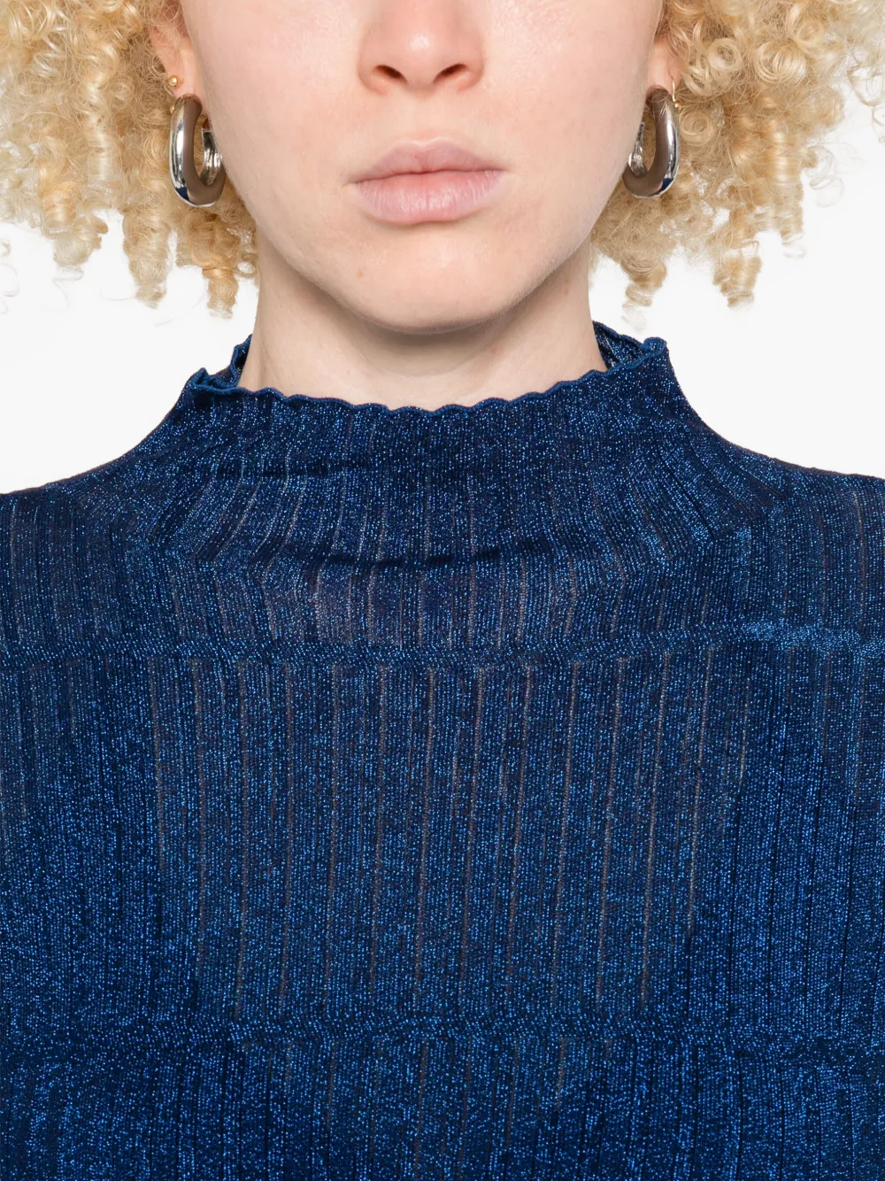 Emporio Armani Turtle-neck Sweater In Blue