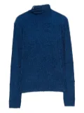 Emporio Armani turtleneck ribbed sweater - Blue