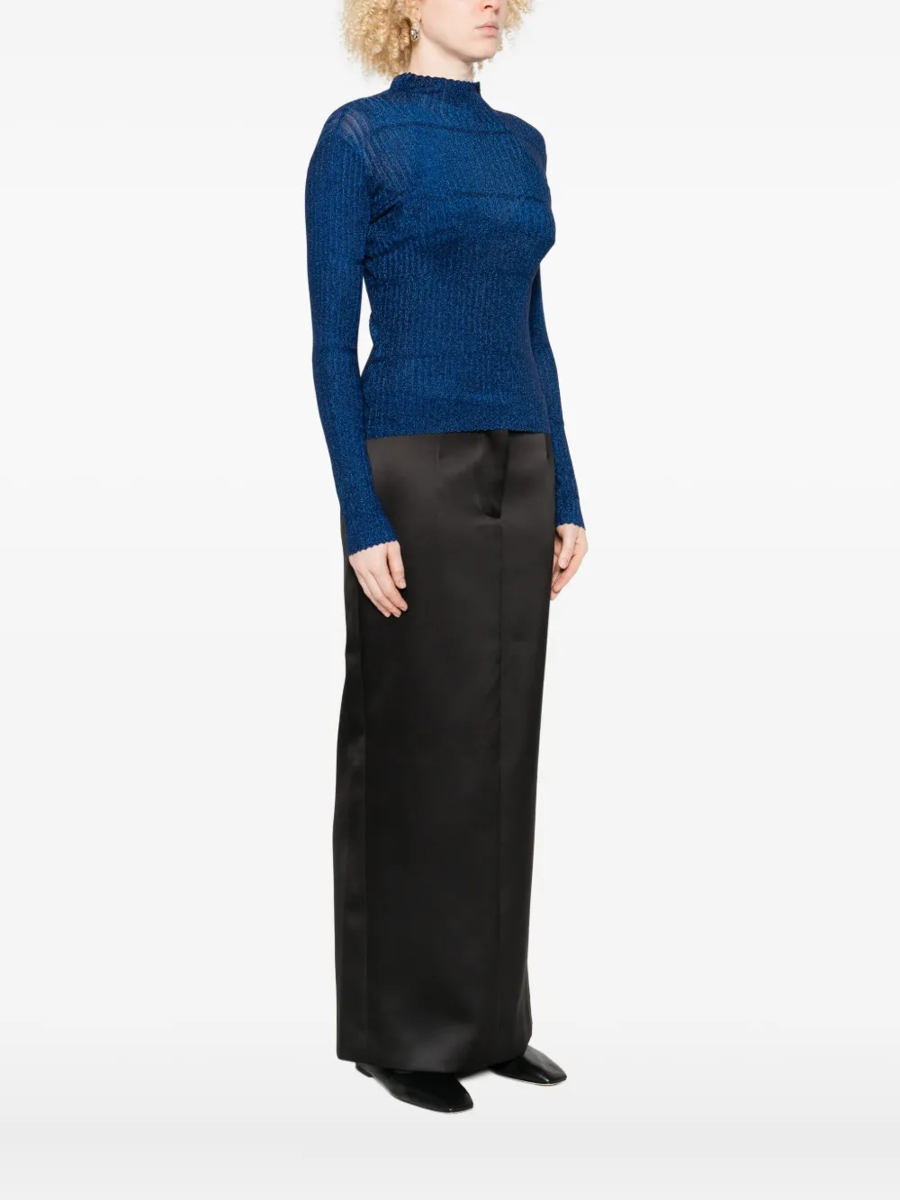 Emporio Armani Turtle-neck Sweater In Blue