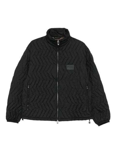 Emporio Armani quilted-chevron jacket