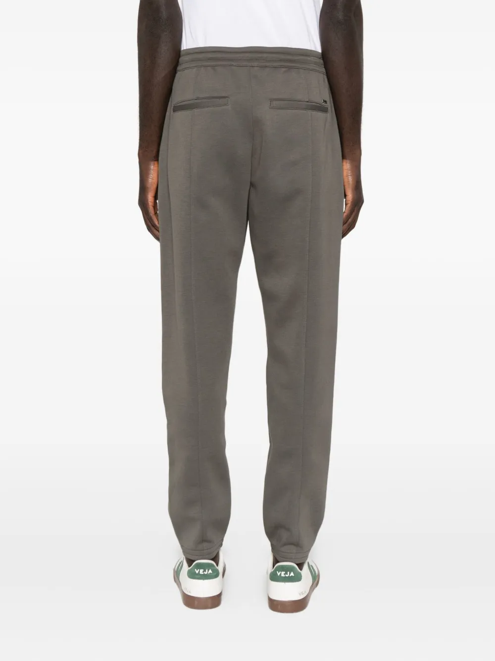 Emporio Armani Relaxed Fit Trousers Cuffed Hems In Gray