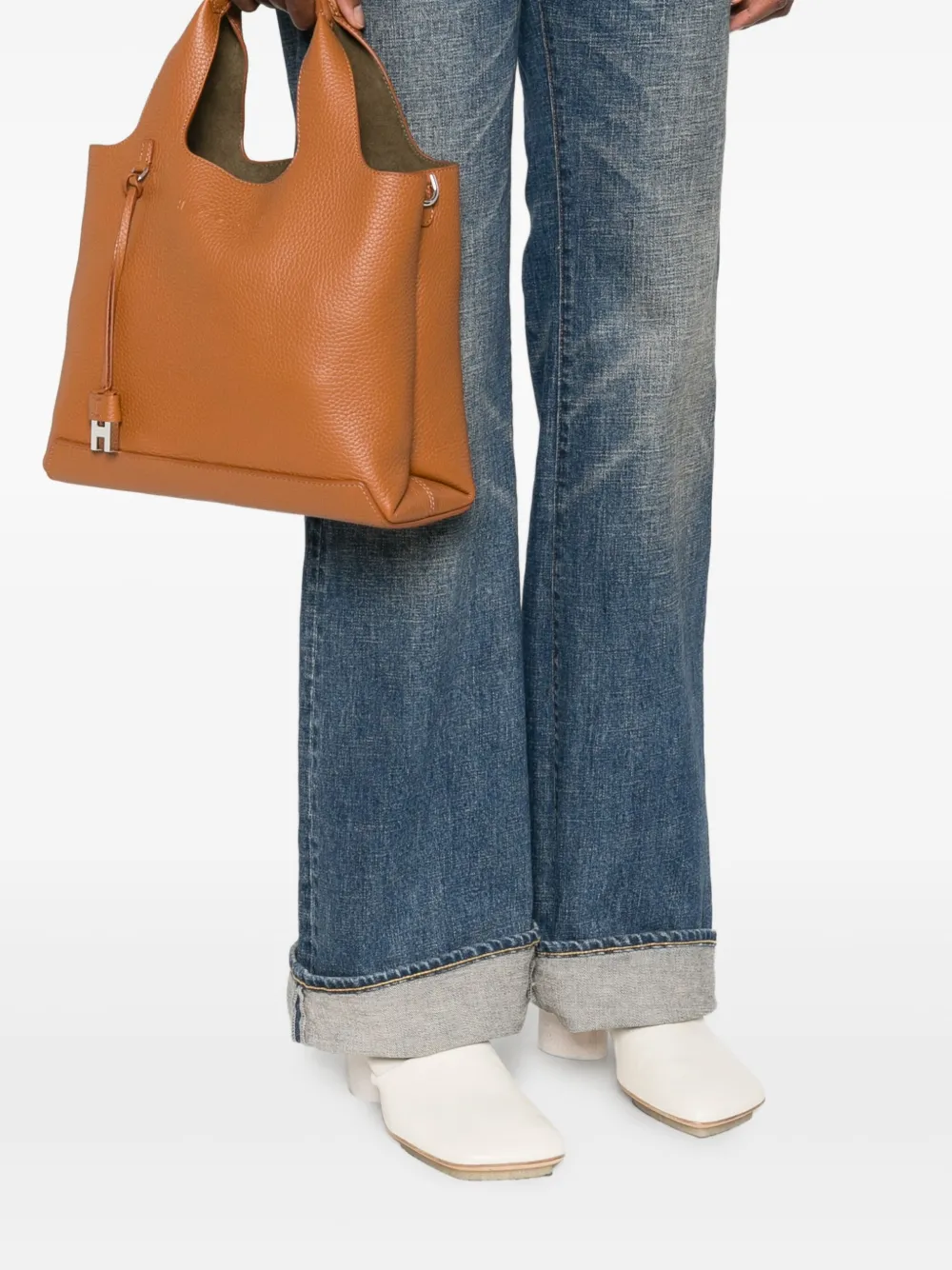 Hogan Shopper met logo-reliëf - Bruin
