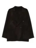 Emporio Armani double-breasted patch-pocket peacoat - Brown