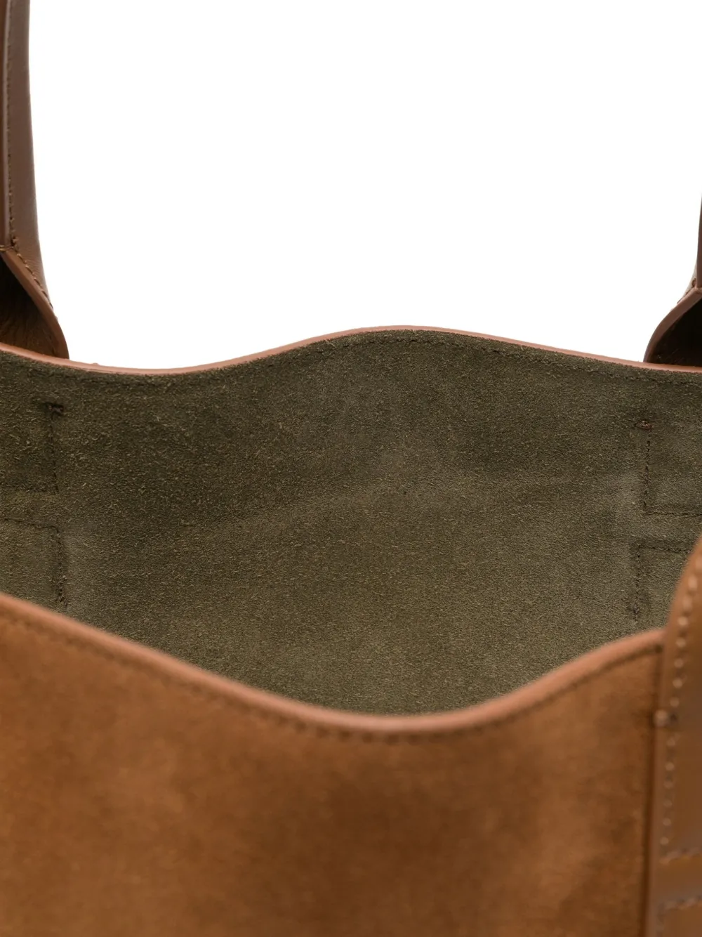 Hogan Medium Script Embossed-logo Suede Tote Bag In Brown
