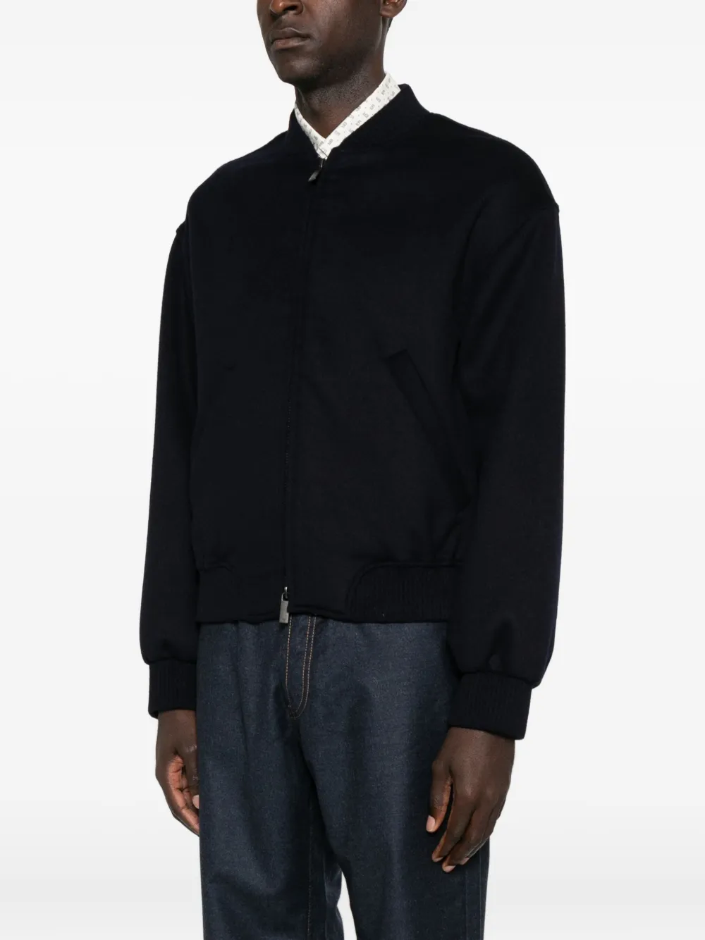 Emporio Armani Bomberjack met rits Blauw