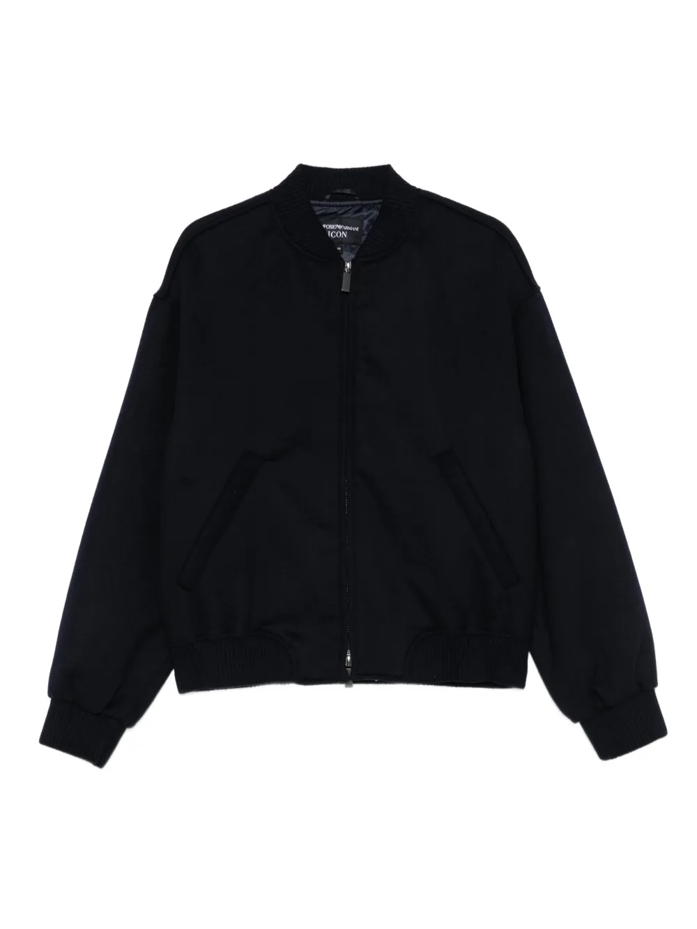 Emporio Armani zip-front bomber jacket | Blue | Image 1