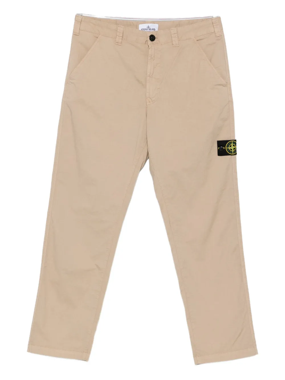 Stone Island Straight Leg Trousers With Buttoned Back Pockets In Pink