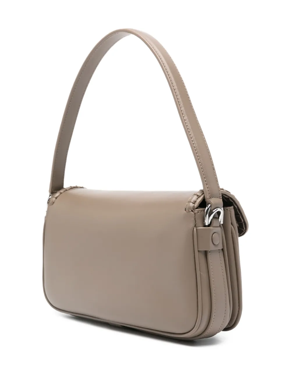 Emporio Armani Leren schoudertas Beige