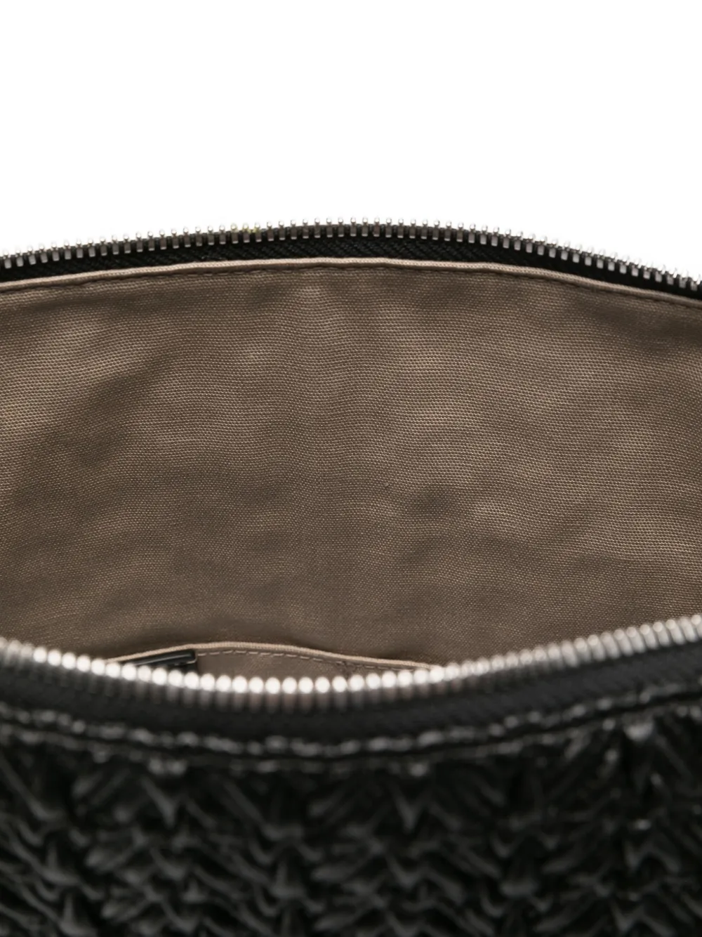 Emporio Armani Geweven schoudertas met kettingband Zwart