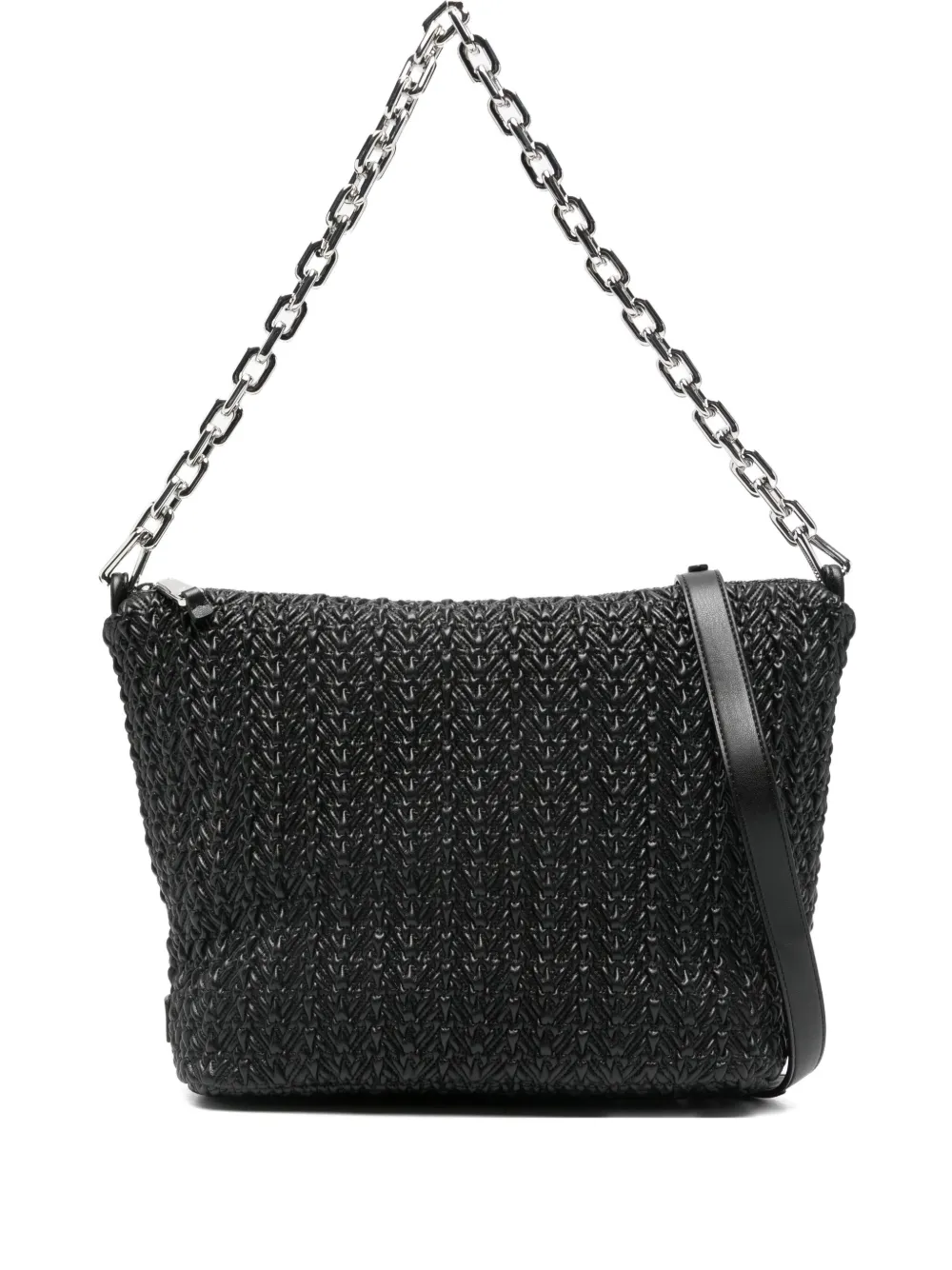 Emporio Armani chain-strap woven shouler bag | Black | Image 1