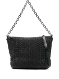 Emporio Armani chain-strap woven shouler bag - Black