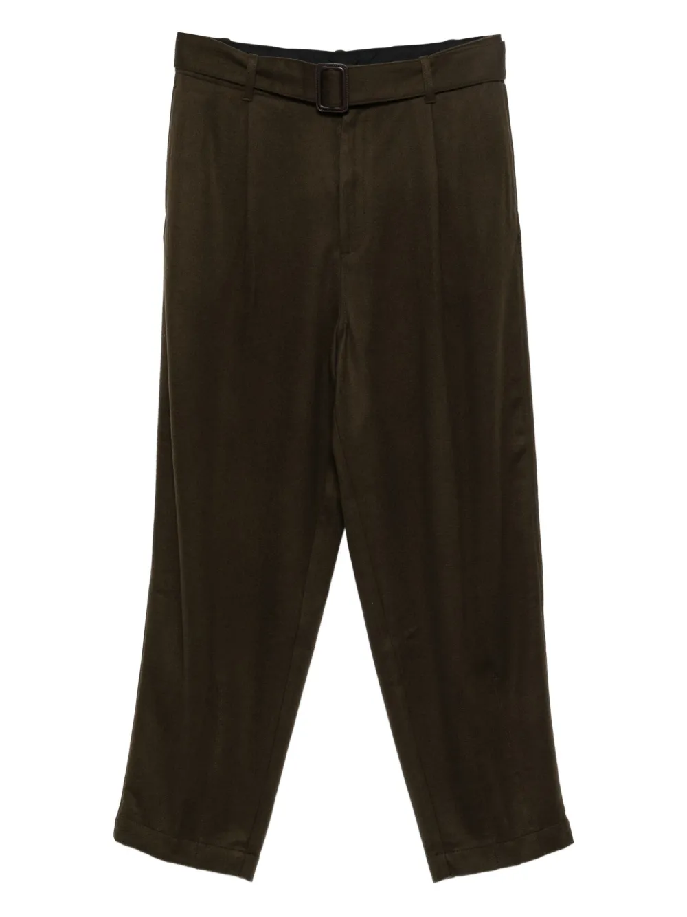 Emporio Armani belted pleated trousers | Brown | Image 1