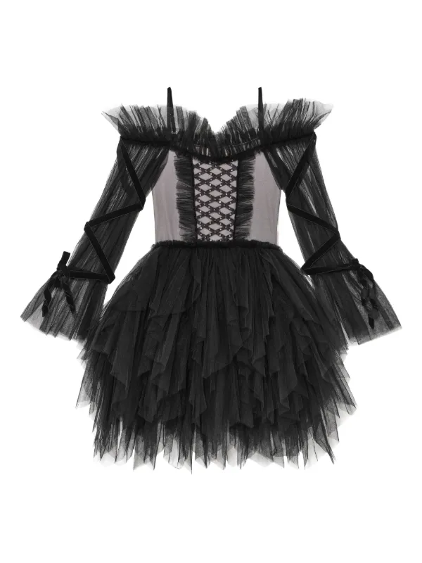 Tutu Du Monde Robe En Tulle à Ourlet Volanté Noir FARFETCH TN