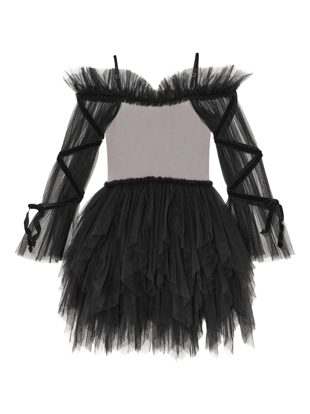 Tutu Du Monde Tulen jurk met ruches Zwart