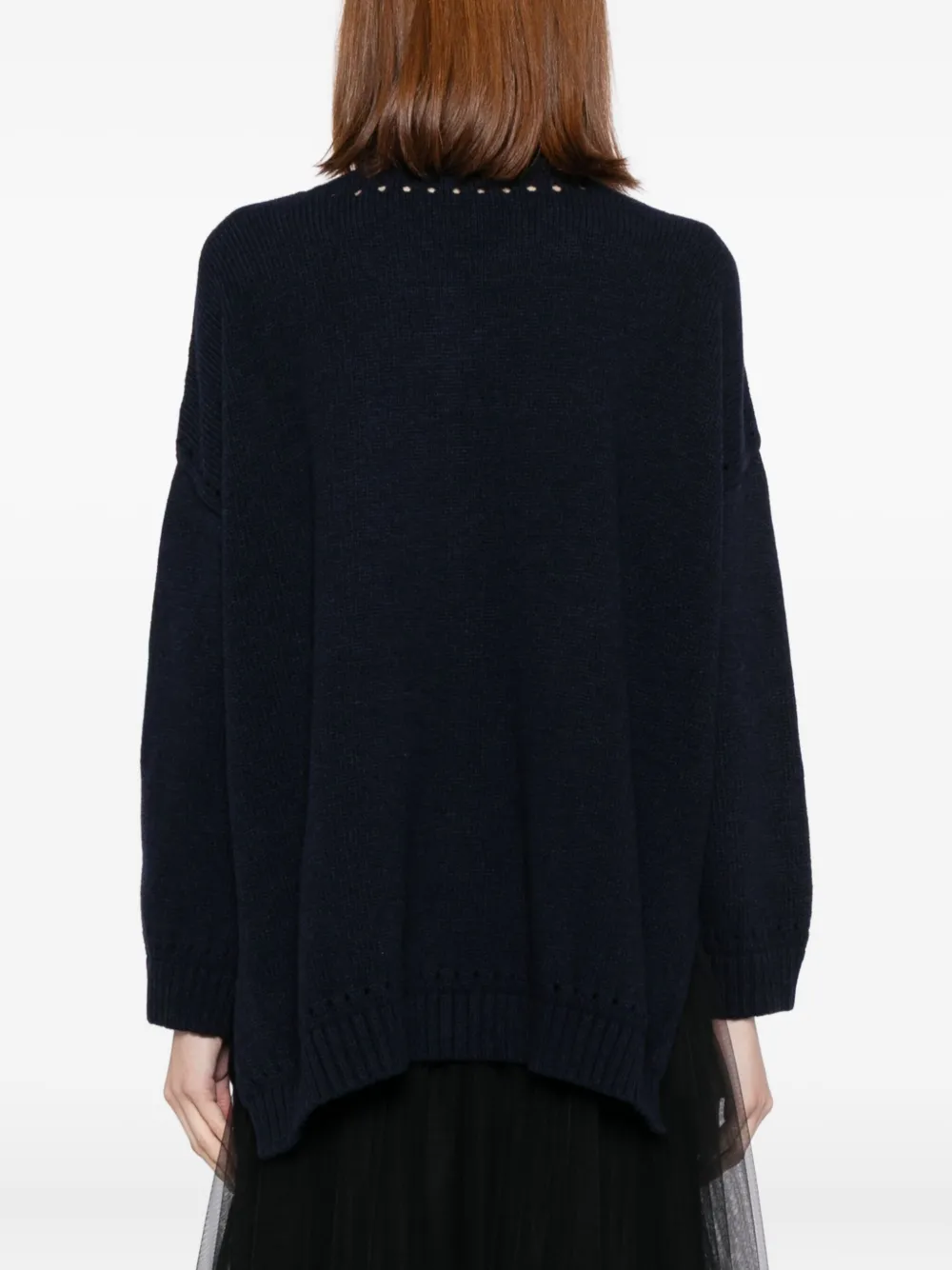 Dice Kayek Crystal-embellished Cardigan In Black