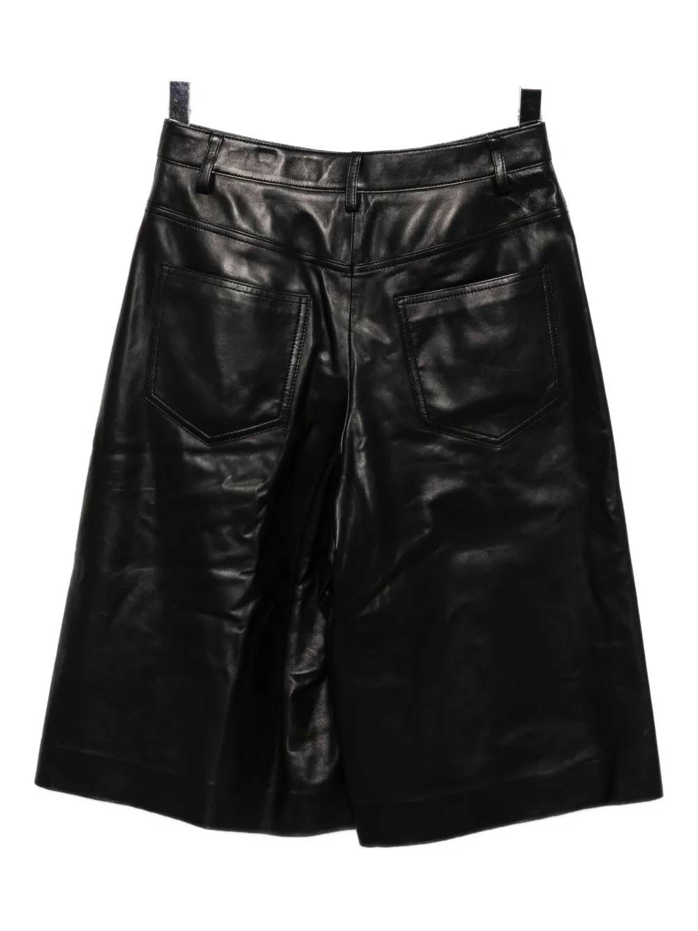Juunj Leather Shorts In Black
