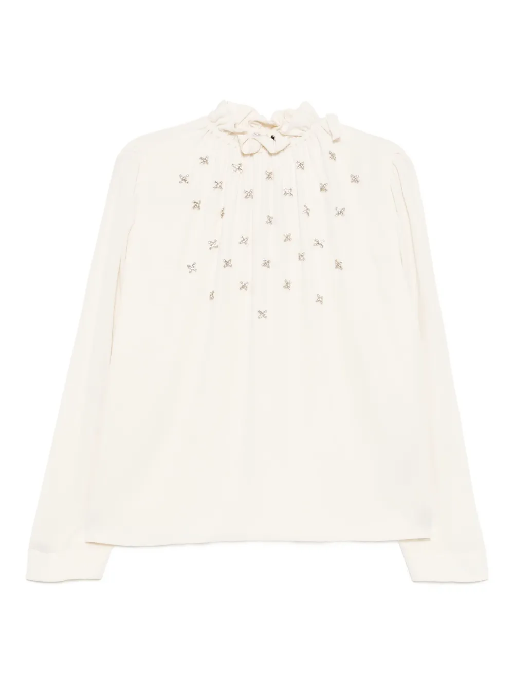 Dice Kayek Crystal Embellishment Blouse In White
