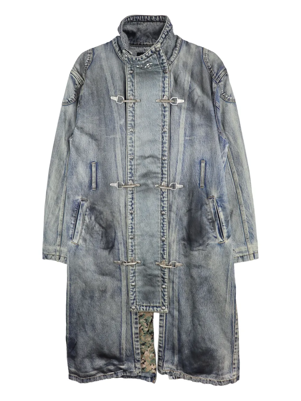 THUG CLUB Bio Soldier denim jacket - ブルー THUG CLUB Bio Soldier denim jacket - ブルー