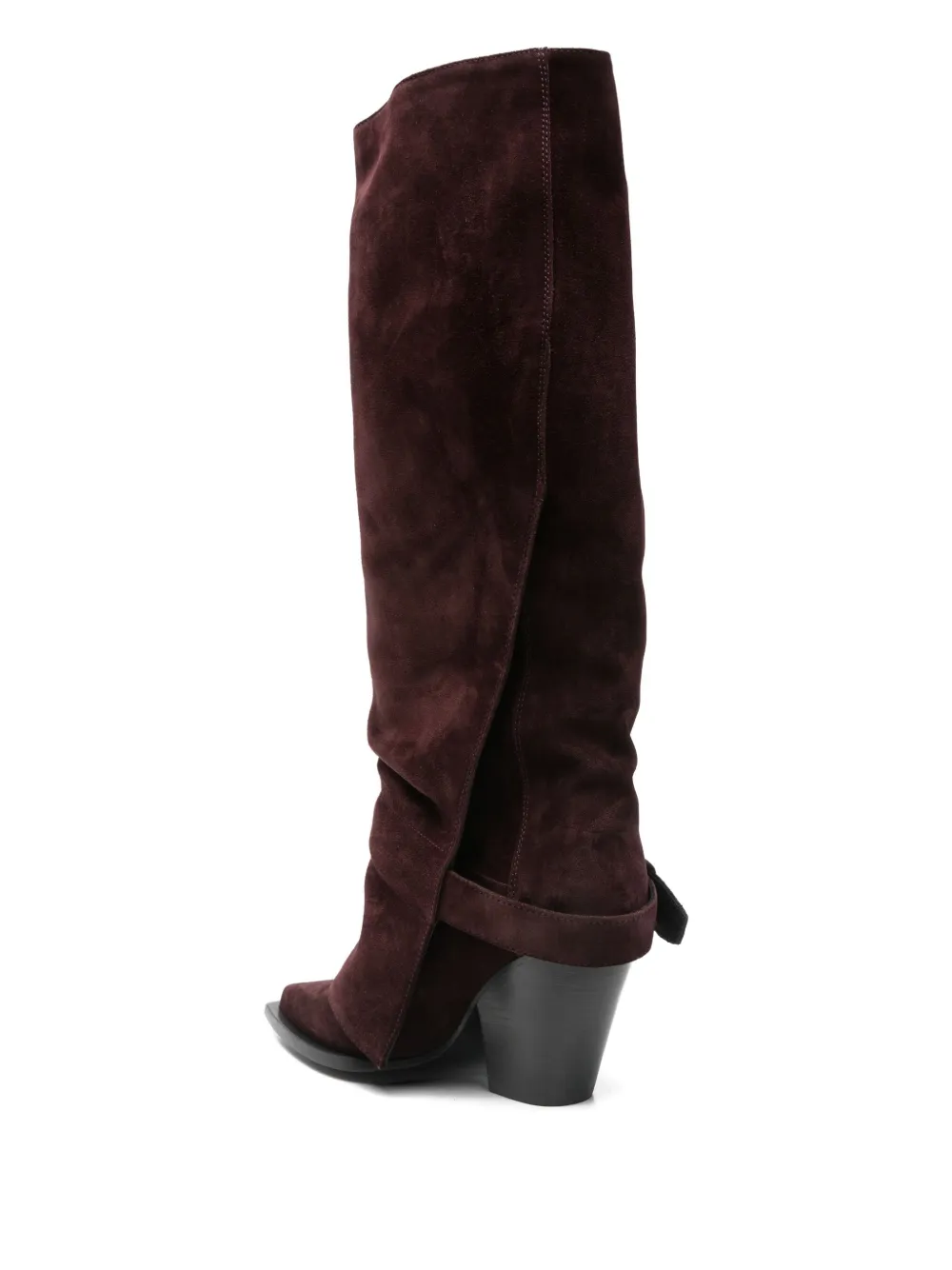 Elena Iachi 90mm suede knee-high boots Rood