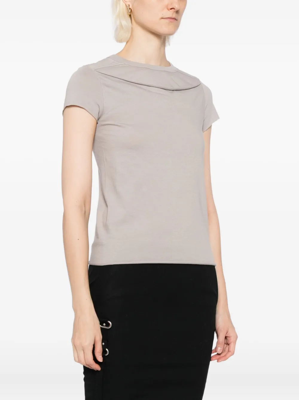 Rick Owens Slashed Levels T-shirt In Neutral