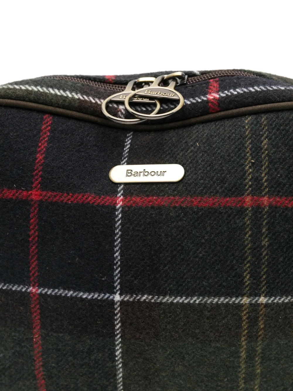Barbour Tartan-pattern Crossbody Bag In Green