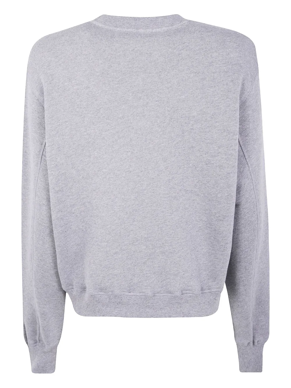 By Malene Birger Embroidered-logo Crew-neck Sweatshirt In Gray