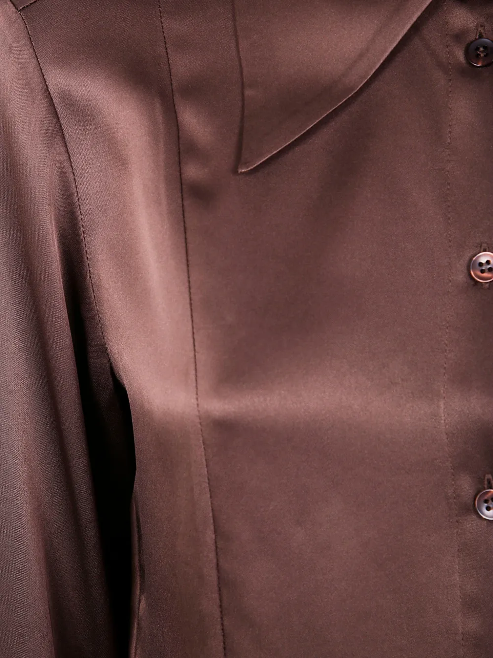 By Malene Birger Rosiannas blouse met wijde kraag Bruin