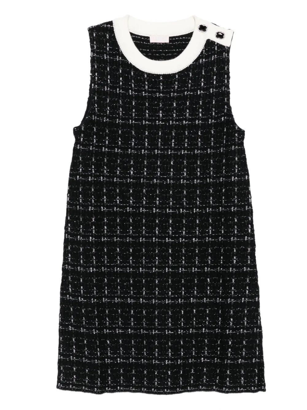 LIU JO tweed sleeveless mini dress | Black | Image 1